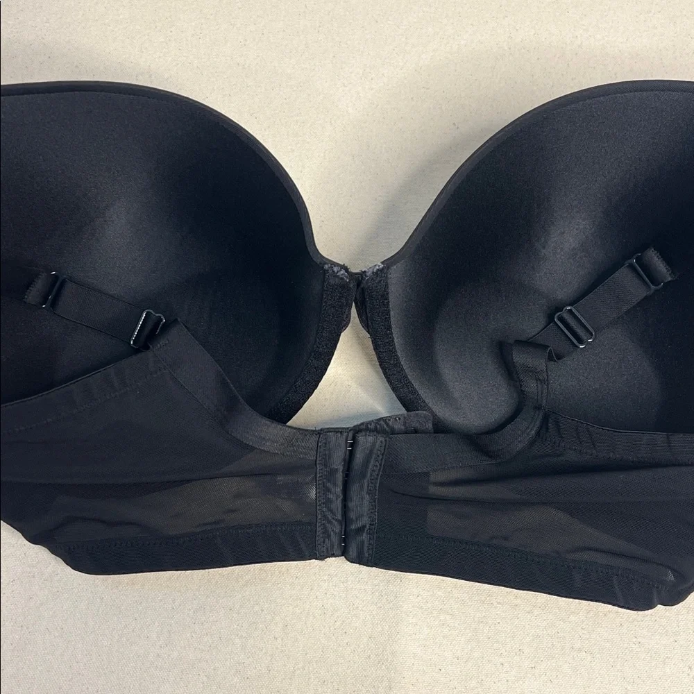 Cacique Black Smooth Boost Plunge Bra 40F Sexy Sculpting Lift Classic Everyday - Picture 2 of 4